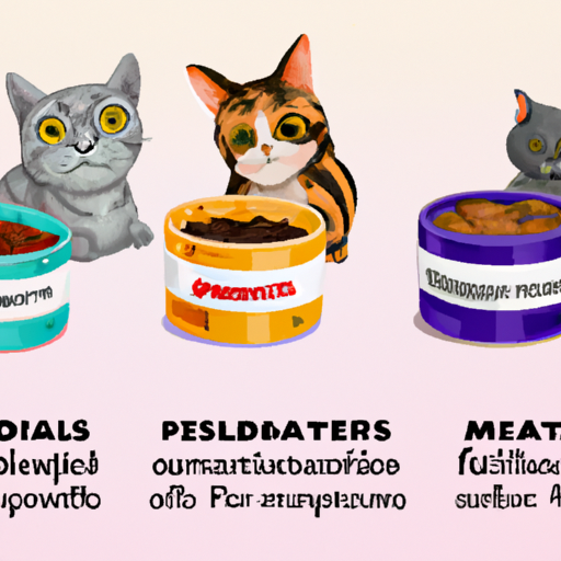 1. איור המראה סוגים שונים של מזון רפואי לחתולים